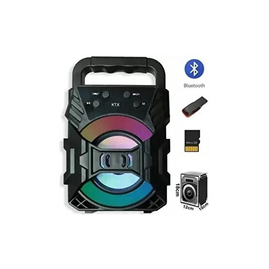 KTS 1057 Bluetooth Hoparlör Işıklı Yüksek Kalite Ses Bombası Bluetooth Hoparlör Fiyatı