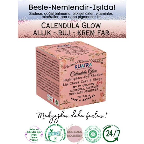 Kuatra Calendula Glow Highlighter- Göz Farı- Parlatıcı Aydınlatıcı Fiyatı
