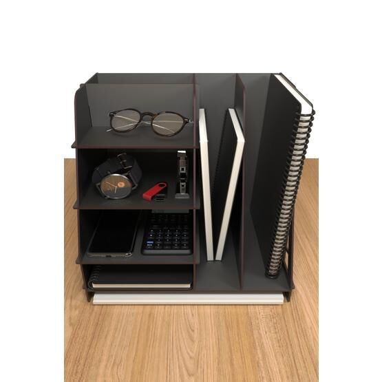 Kuk Design Siyah Voronoi Modern Ofis Masaüstü Organizer Düzenleyici Evrak Rafı
