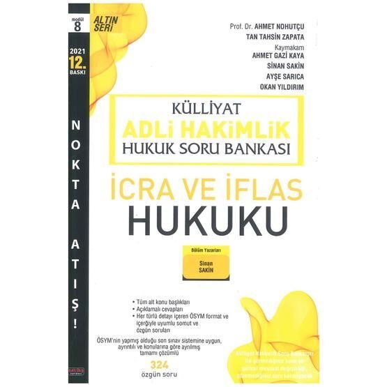 Külliyat 2021 İcra ve İflas Hukuku Soru Bankası Adli Hakimlik - Savaş Yayınevi