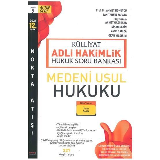 Külliyat 2021 Medeni Usul Hukuku Soru Bankası Adli Hakimlik - Savaş Yayınevi