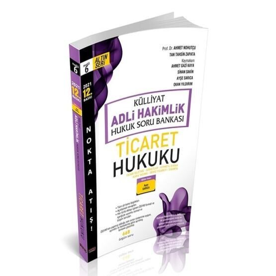 Külliyat 2021 Ticaret Hukuku Soru Bankası Adli Hakimlik - Savaş Yayınevi