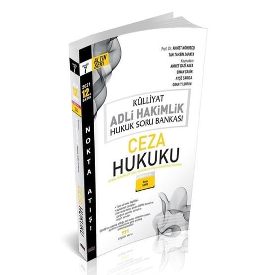 Külliyat Ceza Hukuku CMK Soru Bankası Adli Hakimlik 2021 Savaş Yayınevi