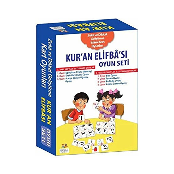 Kur'an Elifba'sı Oyun Seti Zeka ve Dikkat Geliştirme Islami Kart Oyunları Zeka Geliştirici Kitaplar Fiyatı