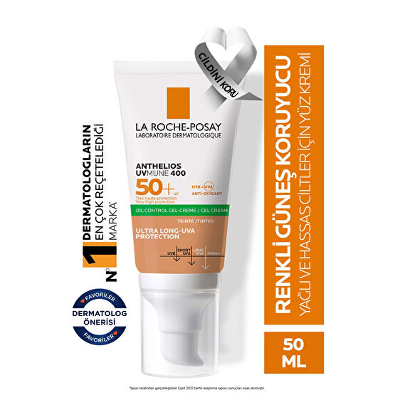 La Roche Posay Anthelios Dry Touch Tinted Spf50 Karma Cilt Renkli Yüz Güneş Koruyucu Jel-krem 50ml Güneş Kremleri ve Losyonları Fiyatı