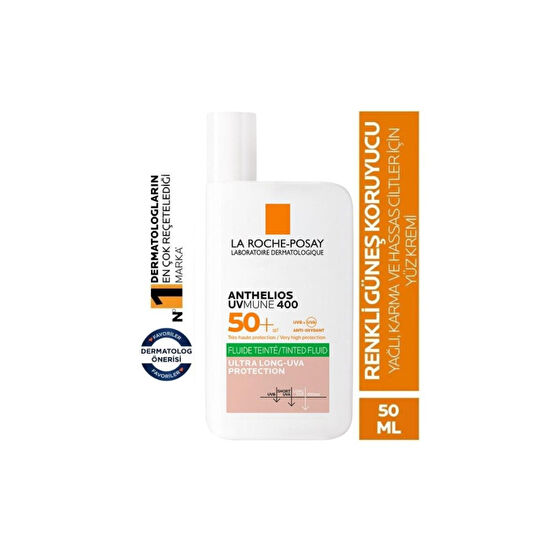 La Roche Posay Anthelios Uvmune 400 Oil Control Fluid Renkli Güneş Kremi Spf50 50ml Güneş Kremleri ve Losyonları Fiyatı