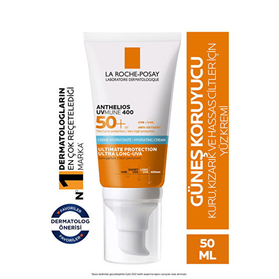 La Roche Posay Anthelios Uvmune Spf+50 Hassas Ciltler Için Yüksek Korumalı Yüz Güneş Kremi