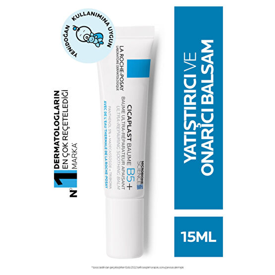 La Roche Posay Cicaplast Baume B5 15 mlKuru ve Tahriş Olmuş Ciltler için Onarıcı Bakım Kremi Vücut Losyonu ve Nemlendiricileri Fiyatı