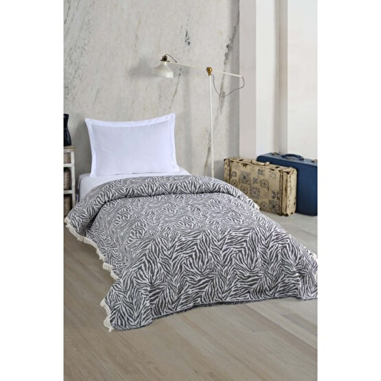 Ladynil Tek Kişilik Yatak Örtüsü 160X210 Gri - 160 x 215 cm - Siyah Yatak Örtüsü Fiyatı