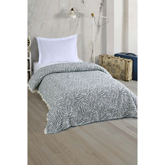 Ladynil Tek Kişilik Yatak Örtüsü 160X210 Gri - 160 x 215 cm - Yeşil Yatak Örtüsü Fiyatı