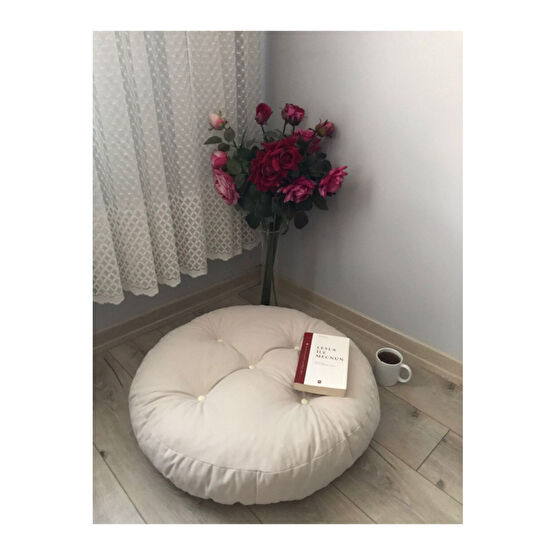 Lavinia Puf Lavinia Krem Mini Yer Minder Yer Puf 70x70 Puf Fiyatı