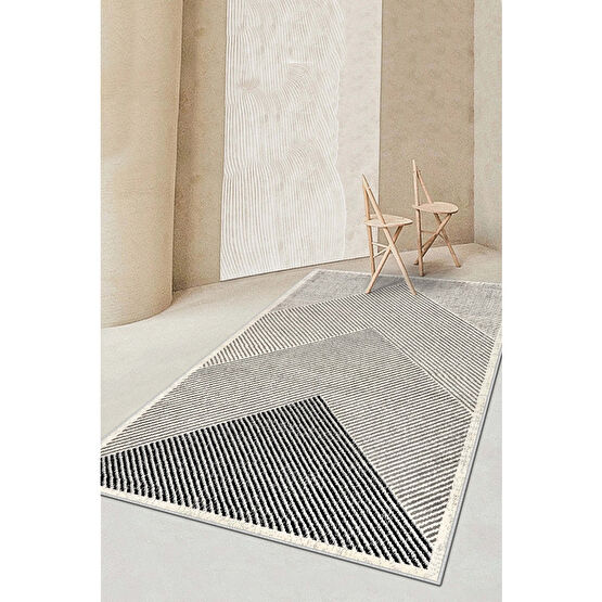Lavita Home Makinede yıkanabilir kaymaz taban leke tutmaz bej mutfak halısı salon halısı ve yolluk 100 x 300 Beden
