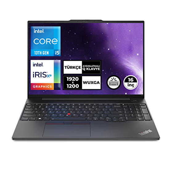 Lenovo Thinkpad E16 Gen 1 21Jn00Bctx Intel Core i5 1335U 16" 16 GB RAM 512 GB SSD Wuxga FreeDOS Laptop Dizüstü Bilgisayar Fiyatı