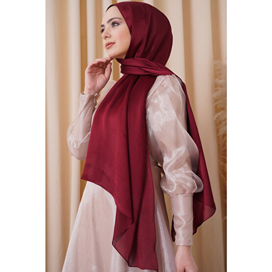 Levidor Kadın Bordo Janjan Şifon Abiye Şal 75  x 195 Beden Şal Fiyatı
