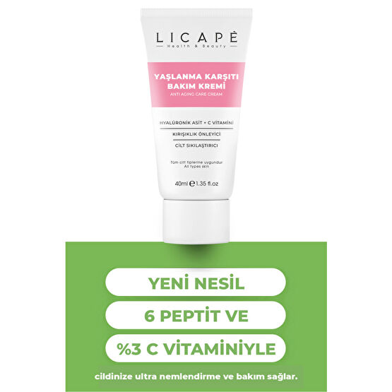Licape Yaşlanma Karşıtı Bakım Kremi 40ml