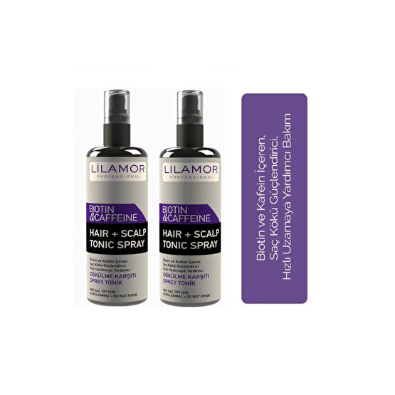 Lilamor Biotin&kafein Dökülme Karşıtı Tonik Sprey 250 ml X 2 Adet Saç Bakım Losyonu / Toniği Fiyatı