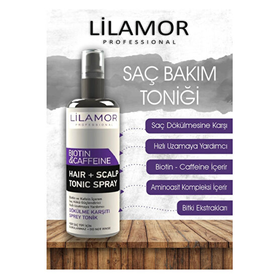 Lilamor Professional Biotin & Kafein & Dökülme Karşıtı Saç Toniği-hızlı Uzamaya yardımcı 250ml Saç Bakım Losyonu / Toniği Fiyatı