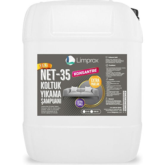 Limprox NET35 Koltuk Yıkama Şampuanı  10 lt Halı Şampuanı Fiyatı