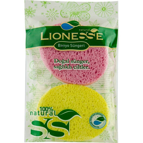 Lionesse Doğal Banyo Süngeri 2094 (Pembe-Sarı) Vücut Bakım Setleri Fiyatı