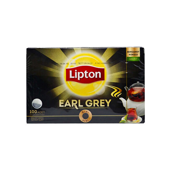 Lipton Earl Grey 100'lü Bergamot Aromalı Demlik Poşet Çay 320 gr