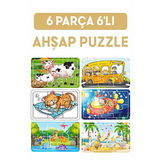 LİPYOS Baby Puzzle 6 Parça 6 Adet Puzzle Seti-2 Puzzle & Aksesuarları Fiyatı