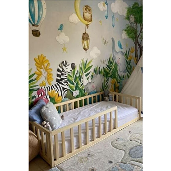 Loolpi Home Montessori Bebek Ve Çocuk Karyolası Unisex Doğal Ahşap Yatak 90 x 190 Beden Bebek Karyolası Fiyatı