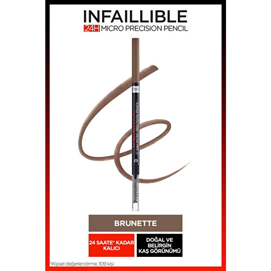 LOreal Paris Infaillible 24H Micro Precision Kaş Kalemi - Brunette Kaş Makyajı Fiyatı