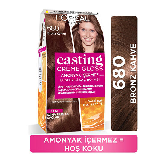 LOreal Paris LOréal Paris Casting Crème Gloss Saç Boyası - 680 Bronz Kahve