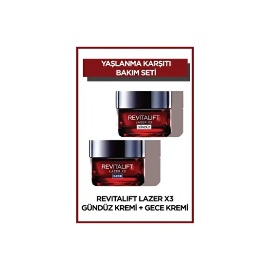L'oreal Paris L'oréal Paris Revitalift Lazer X3 Yogun Yaslanma Karsiti Gunduz Bakim Kremi Gece Bakim Kremi 50 Ml Gündüz Kremleri Fiyatı