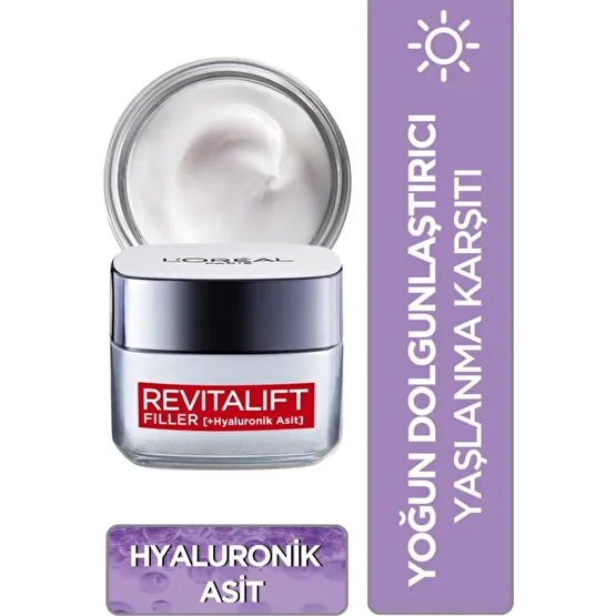 L'oréal Paris Revitalift Filler Yogun Dolgunlastirici Yaslanma Karsiti Gunduz Kremi 50Ml - Hyaluroni Gündüz Kremleri Fiyatı