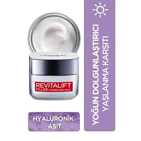 L'oréal Paris Revitalift Filler Yogun Dolgunlastirici Yaslanma Karsiti Gunduz Kremi 50Ml - Hyaluronik Asit Gündüz Kremleri Fiyatı