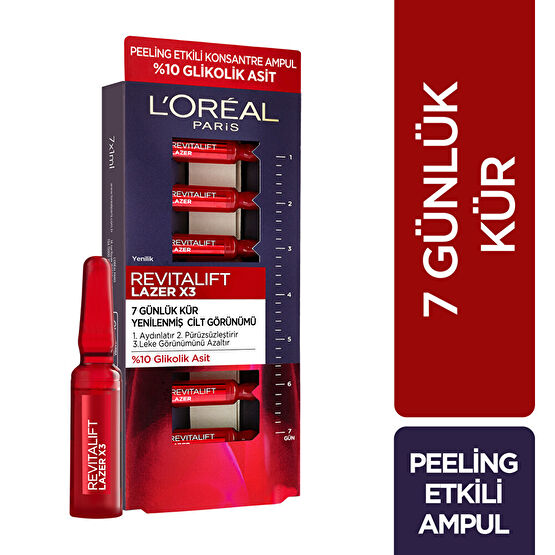 L'Oreal Paris Revitalift Lazer X3 7 Günlük Kür Peeling Etkili Ampul Anti-Aging / Yaşlanma Karşıtı Fiyatı