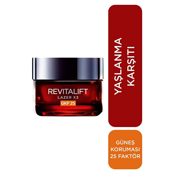LOreal Paris Revitalift Lazer X3 Leke ve Kırışıklık Karşıtı Bakım GKF25 SPF25 Cilt ve Yüz Bakımı Fiyatı