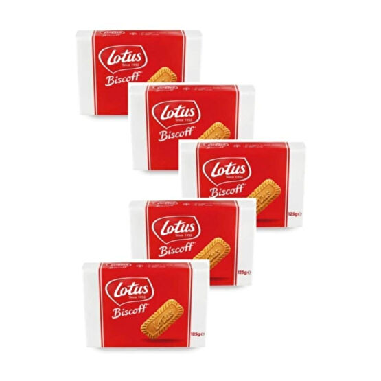 Lotus Biscoff Bisküvi 125 Gr Avantaj Paket 5 Adet Kraker ve Kurabiye Fiyatı