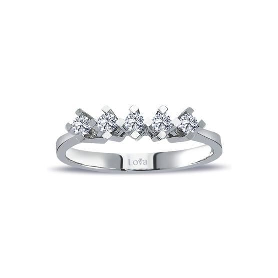 Lova 1040169 G Renk 0,28 Karat Pırlanta Beştaş Yüzük