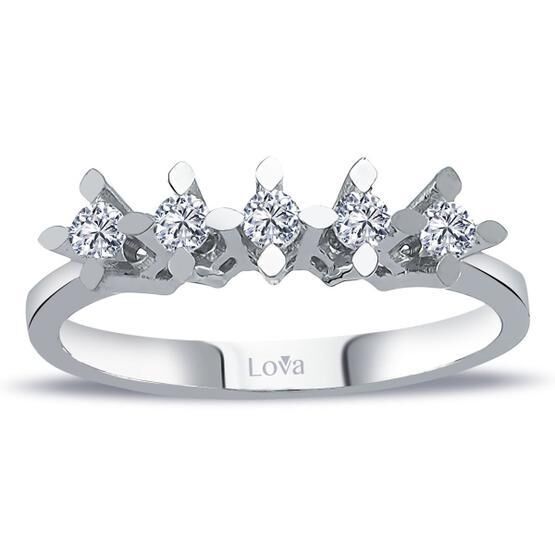 Lova  1040170 G Renk 0,27 Karat Pırlanta Beştaş Yüzük