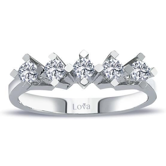 Lova 1040171 G Renk 0,42 Karat Pırlanta Beştaş Yüzük