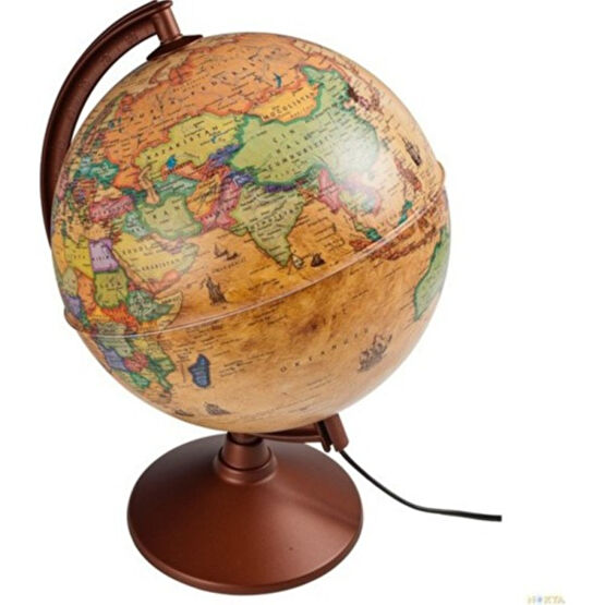 Lrs Store Işıklı Antik Küre / Dünya Küresi 26 cm Eğitici Harita Gece Lambası Yüksek Kalite - Kahverengi - 30 Cm Harita & Küre Fiyatı