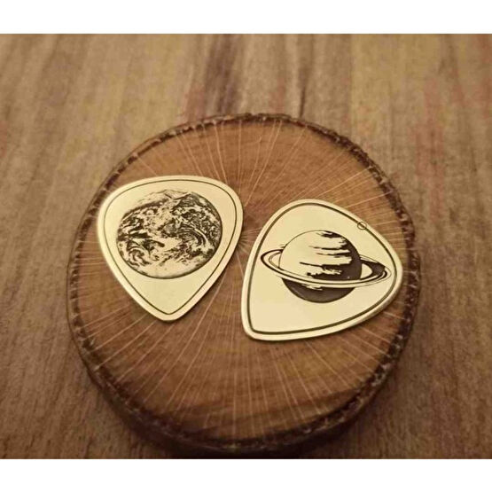 Luffy Design Dünya ve Satürn 2'li Metal Pena Elektro Gitarlar Fiyatı