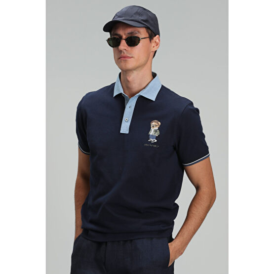 Lufian Anderson Spor Polo Erkek Tişört Lacivert XXL Beden Erkek T-shirt Fiyatı