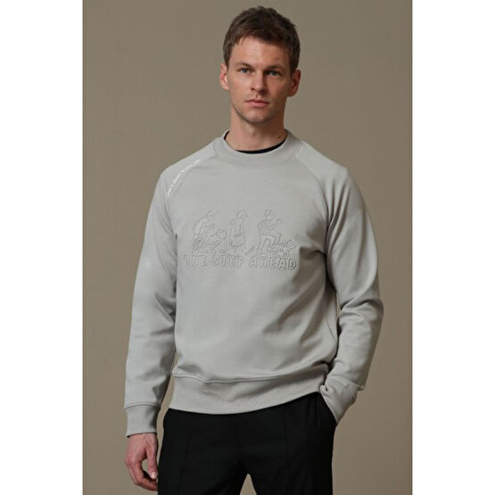 Lufian Bert Erkek Sweatshirt Bej Erkek Sweatshirt Fiyatı