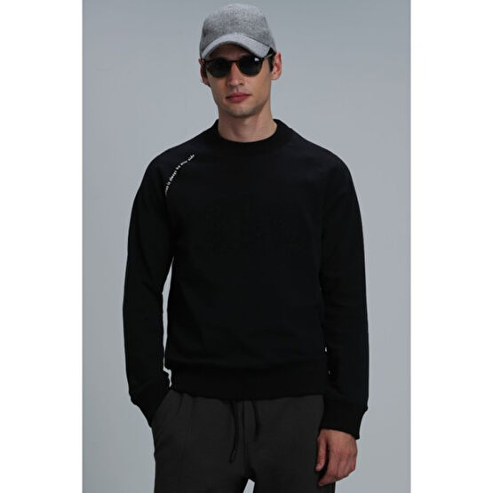 Lufian Bert Erkek Sweatshirt Siyah Erkek Sweatshirt Fiyatı