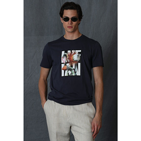 Lufian Blake Modern Grafik T- Shirt Antrasit XXL Beden Bayan T-shirt Fiyatı