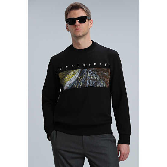 Lufian Dean Erkek Sweatshirt Siyah M Beden Bayan Sweatshirt Fiyatı