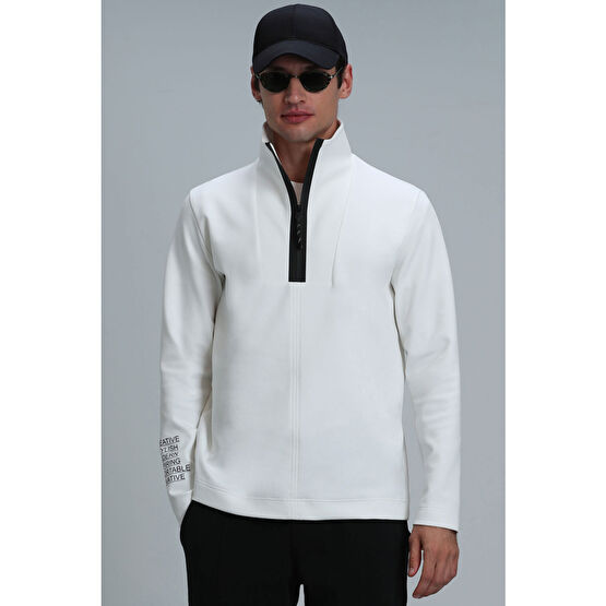 Lufian Earl Erkek Sweatshirt Kırık Beyaz 3XL Beden Bayan Sweatshirt Fiyatı