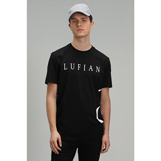 Lufian Fınn Modern Grafik T- Shirt Siyah L Beden