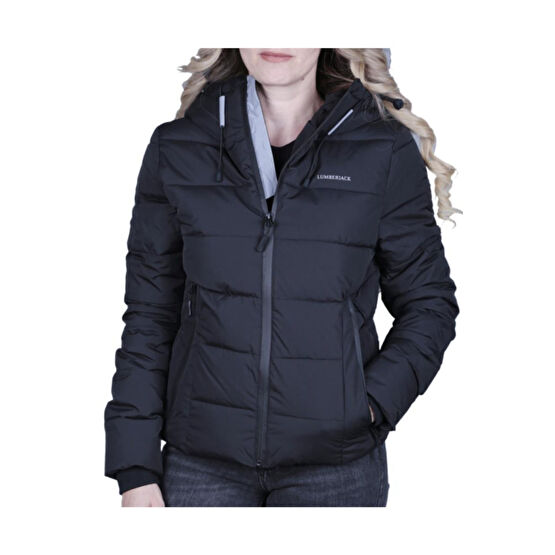 lumberjack APRESKI COAT Siyah Kadın Kısa Kaban 100559602 L Beden Bayan Mont Fiyatı