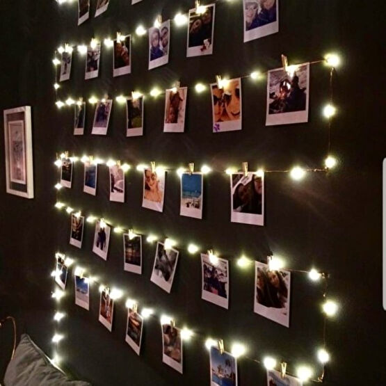Lumenn Mandallı Pilli Peri Led Işık -3|5|10 Metre-Led Aydınlatma - Sarı - 3m/15mandal Dekoratif Lamba Fiyatı