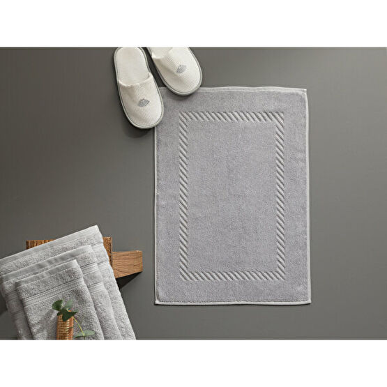 Madame Coco Stripe Armürlü Ayak Havlusu - Gri - 50x70 cm - 50 x 70 cm Ayak Havlusu Fiyatı