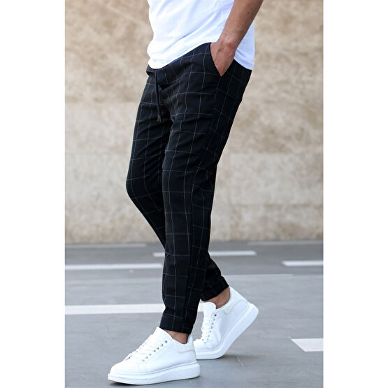 Madmext Ekoseli Siyah Jogger XL Beden Kadın Pantolon Fiyatı